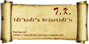 Tóbiás Krisztián névjegykártya
